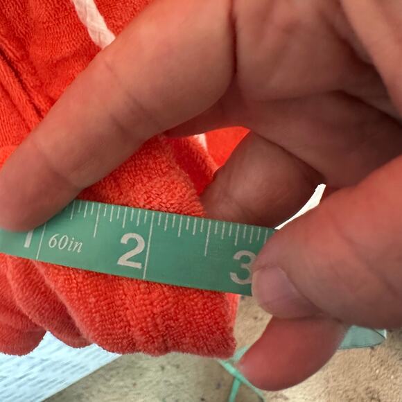 Marine layer women’s rapper Terry cloth orange cream coastal summer preppy - Picture 13 of 16